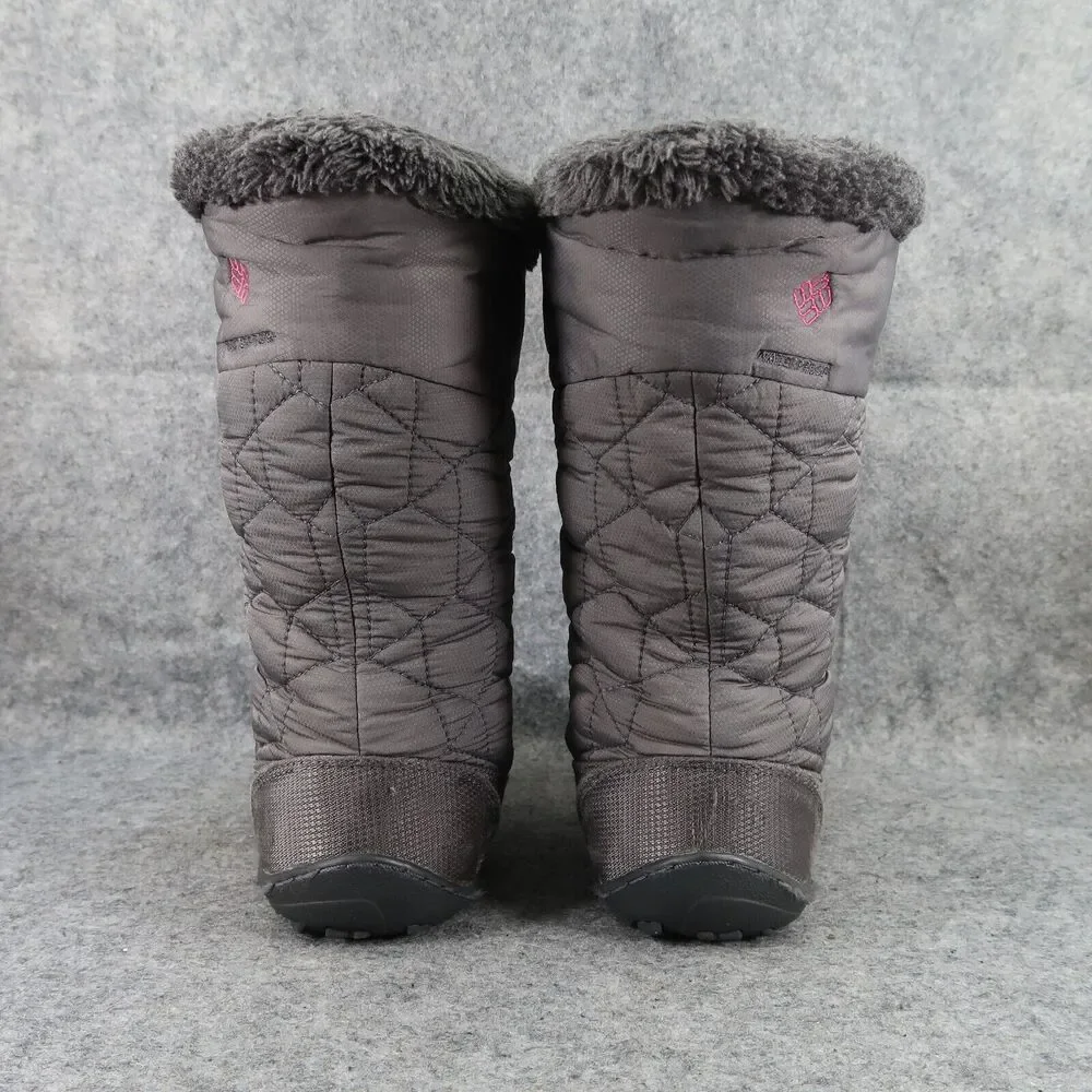 Columbia Shoes Youth 5 Boots Winter Snow Minx Waterproof Lace Up Insulated Grey